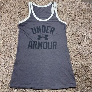 Under Armour Women Gray Tank Top 2016 Athletic Gym Workout Size Medium